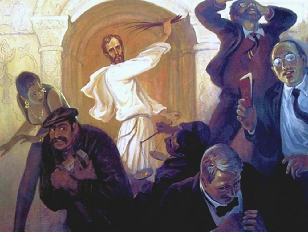 boris-olshansky-jesus-and-the-money-changers-2006-e1268039814711